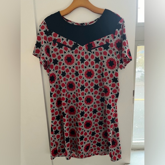 Red, White, and Blue Star Print Dress - Picture 1 of 4